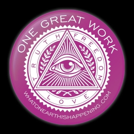 One Great Work Button – Pink